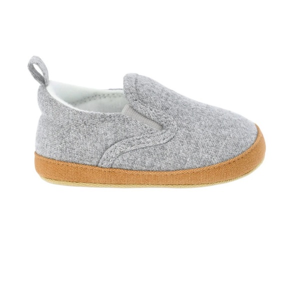 Carter's Gray Slip-On and Tan Lace-Up Baby Shoe Lot of 2 - Picture 3 of 10